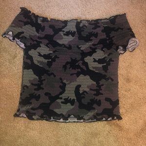 Rue 21 crop top camouflage